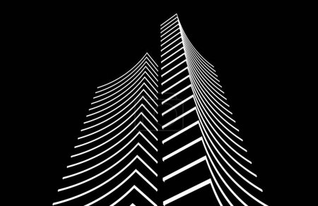 Foto de Fondo futurista abstracto, diseño gráfico moderno para un negocio, diseño de rascacielos de papel pintado, fondo de concepto digital. fondo de pantalla arquitectónico abstracto - Imagen libre de derechos