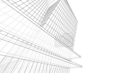 Foto de Fondo futurista abstracto, diseño gráfico moderno para un negocio, diseño de rascacielos de papel pintado, fondo de pantalla arquitectónico abstracto digital - Imagen libre de derechos