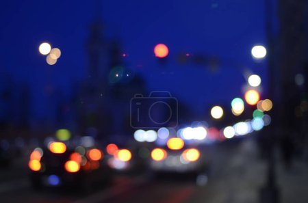 Foto de Fondo borroso de las luces de la ciudad - Imagen libre de derechos