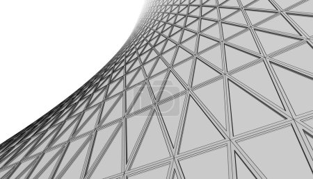 Foto de Fondo futurista abstracto, diseño gráfico moderno para un negocio, diseño de rascacielos de papel pintado, ilustración digital. fondo de pantalla arquitectónico abstracto - Imagen libre de derechos