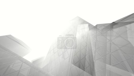 Photo for Abstract futuristic background, modern graphic design for a business, wallpaper skyscrapers design, digital illustration. abstract architectural wallpaper - Royalty Free Image