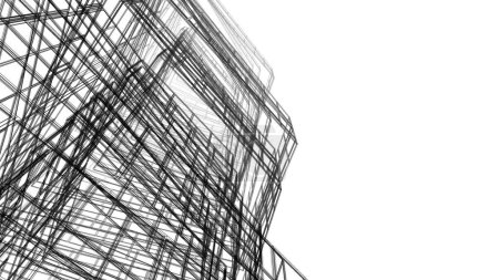 Foto de Fondo futurista abstracto, diseño gráfico moderno para un negocio, diseño de rascacielos de papel pintado, ilustración. fondo de pantalla arquitectónico abstracto - Imagen libre de derechos