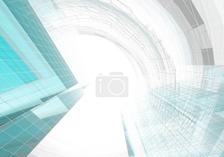 Téléchargez les photos : Abstraite conception de gratte-ciel de papier peint architectural, fond concept numérique - en image libre de droit