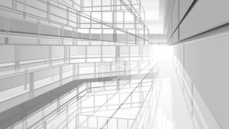 Photo for Modern office building 3 d - Royalty Free Image