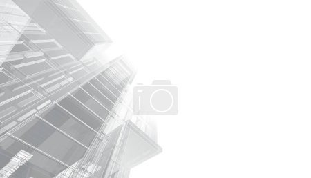 Téléchargez les photos : Fond futuriste abstrait, design graphique moderne pour une entreprise, conception de gratte-ciel de papier peint, papier peint architectural abstrait - en image libre de droit