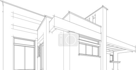 House concept sketch 3d illustration Poster 620732800