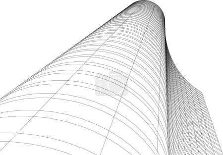 abstract architectural wallpaper skyscraper design, digital concept background