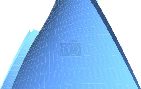 Illustration for Abstract architecture background 3d vector illustration - Royalty Free Image