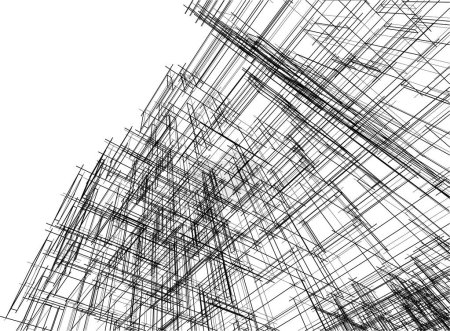 Ilustración de Arquitectura abstracta fondo 3d vector ilustración - Imagen libre de derechos