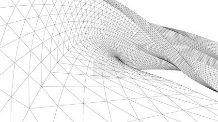 Téléchargez les photos : Illustration vectorielle 3D de fond d'architecture abstraite - en image libre de droit