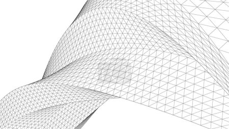 Téléchargez les photos : Illustration vectorielle 3D de fond d'architecture abstraite - en image libre de droit