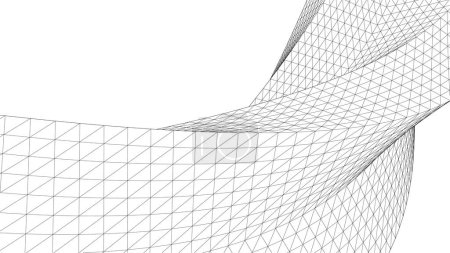 Téléchargez les illustrations : Illustration vectorielle 3D de fond d'architecture abstraite - en licence libre de droit