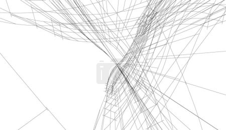 Illustration for Futuristic perspective, abstract architectural wallpaper design, digital concept  background - Royalty Free Image