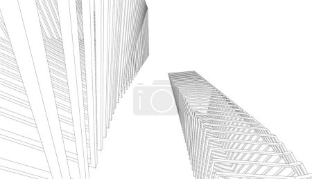 Illustration for Abstract futuristic background,modern graphic design for a business, wallpaper skyscrapers design, digital concept background. abstract architectural wallpaper - Royalty Free Image