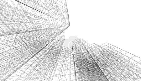 Ilustración de Fondo futurista abstracto, diseño gráfico moderno para un negocio, diseño de papel pintado, fondo de concepto digital. fondo de pantalla arquitectónico abstracto - Imagen libre de derechos