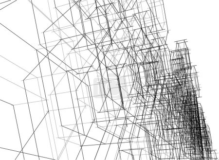 Ilustración de Fondo futurista abstracto, diseño gráfico moderno para un negocio, diseño de papel pintado, fondo de concepto digital. fondo de pantalla arquitectónico abstracto - Imagen libre de derechos