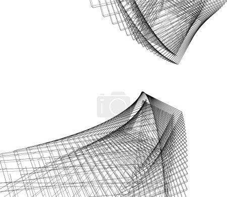 Illustration for Abstract futuristic background,modern graphic design for a business, wallpaper design, digital concept background. abstract architectural wallpaper - Royalty Free Image