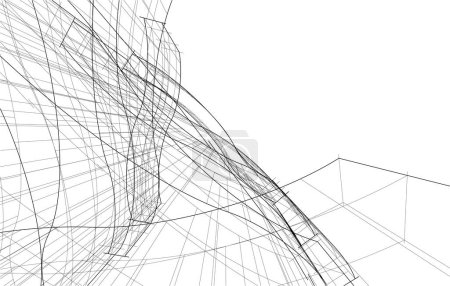 Ilustración de Vector abstracto arquitectura papel pintado rascacielos edificio diseño, fondo concepto digital - Imagen libre de derechos