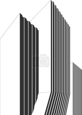 Téléchargez les illustrations : Formes géométriques minimales, lignes architecturales - en licence libre de droit