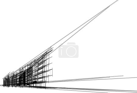 Illustration for Abstract architecture wallpaper design of the high building, vector illustration - Royalty Free Image