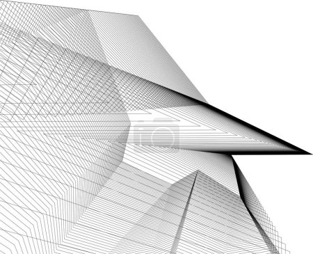 Ilustración de Fondo de rascacielos abstractos futuristas, ilustración vectorial - Imagen libre de derechos