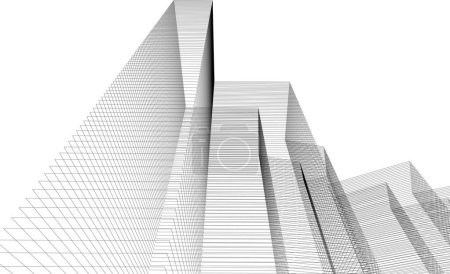 Illustration for Futuristic abstract skyscrapers background, vector illustration - Royalty Free Image