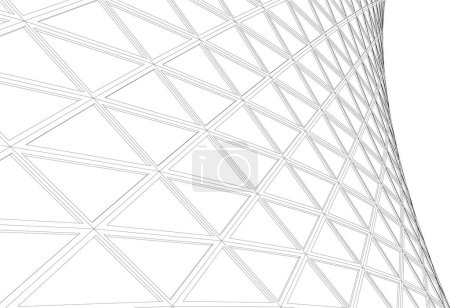 Illustration for Abstract futuristic background, modern graphic design for a business, wallpaper skyscrapers design, digital vector illustration. abstract architectural wallpaper - Royalty Free Image
