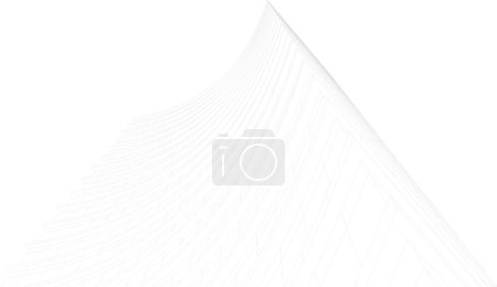 Illustration for Abstract futuristic background, modern graphic design for a business, wallpaper skyscrapers design, digital vector illustration. abstract architectural wallpaper - Royalty Free Image