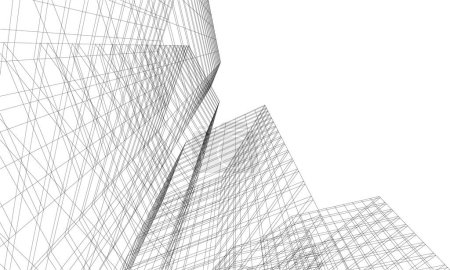 Illustration for Abstract futuristic background, modern graphic design for a business, wallpaper skyscrapers design, vector illustration. abstract architectural wallpaper - Royalty Free Image