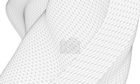 Ilustración de Fondo de pantalla wireframe con líneas blancas sobre fondo blanco. diseño geométrico abstracto. tecnología digital. vector eps 1 0. - Imagen libre de derechos