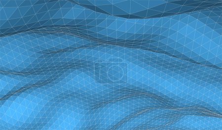 Ilustración de Abstracto azul onda fondo. - Imagen libre de derechos