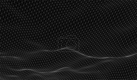 Illustration for Abstract polygonal space low poly dark background with connecting dots and lines. connection structure. science d rendering - Royalty Free Image