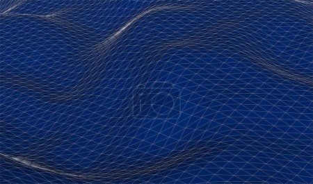 Ilustración de Forma geométrica abstracta con ondas. fondo del vector. Representación 3 d. - Imagen libre de derechos