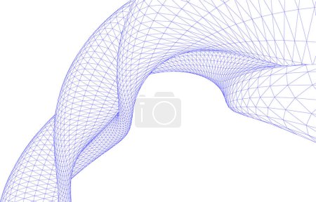 Ilustración de Fondo futurista azul abstracto, diseño gráfico moderno para un negocio, diseño de rascacielos de papel pintado, ilustración vectorial. fondo de pantalla arquitectónico abstracto - Imagen libre de derechos