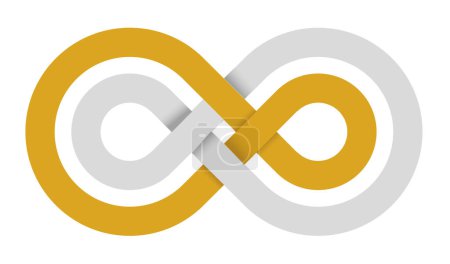Ilustración de Símbolo infinito - Formas imposibles - Ilusión óptica. Diseño del logotipo - Ilustración vectorial - Imagen libre de derechos