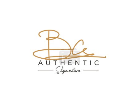 Photo for BC Signature Logo Template Vector. - Royalty Free Image