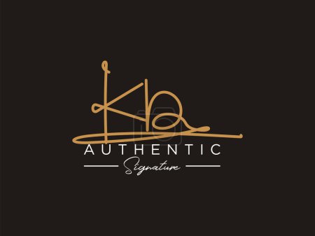 Photo for KB Signature Logo Template Vector. - Royalty Free Image