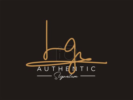 Photo for LG Signature Logo Template Vector. - Royalty Free Image
