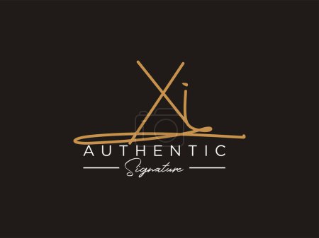 Photo for XI Signature Logo Template Vector. - Royalty Free Image