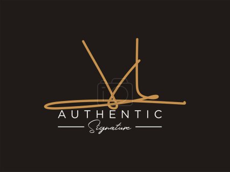 Photo for VL Signature Logo Template Vector. - Royalty Free Image