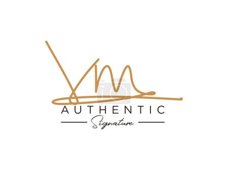 Photo for VM Signature Logo Template Vector. - Royalty Free Image