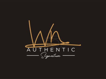 Photo for WN Signature Logo Template Vector. - Royalty Free Image
