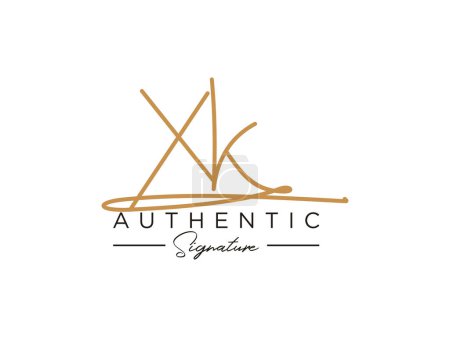 Photo for XK Signature Logo Template Vector. - Royalty Free Image