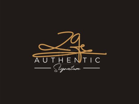 Photo for ZQ Signature Logo Template Vector. - Royalty Free Image