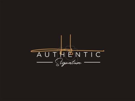 Photo for LL Signature Logo Template Vector. - Royalty Free Image