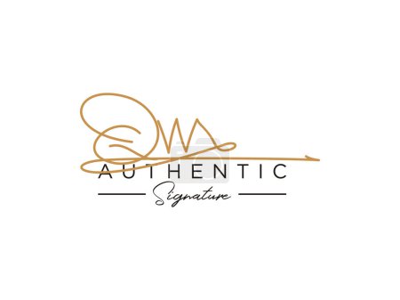 Photo for QW Signature Logo Template Vector. - Royalty Free Image