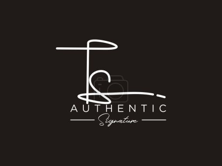 Photo for TS Signature Logo Template Vector. - Royalty Free Image