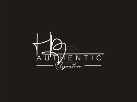 Photo for HB Signature Logo Template Vector. - Royalty Free Image