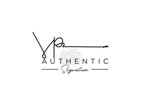 Photo for VP Signature Logo Template Vector. - Royalty Free Image