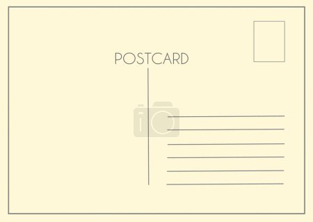 Téléchargez les photos : Postcard, open letter blank in retro style, space for congratulations, reverse side of the postcard - en image libre de droit